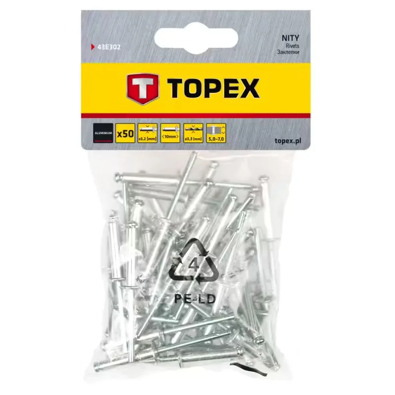 NITURI AL 3.2 MM X 10 MM 50 BUC NA2 (43E302)