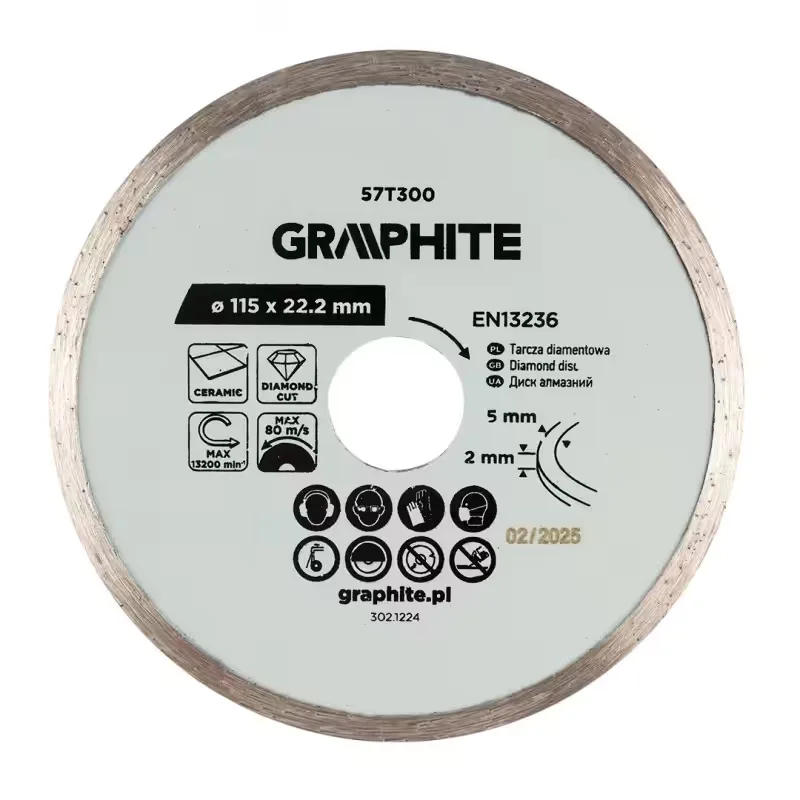 DISC TAIERE DIAMANTAT 115X22.2MM WET (57T300)