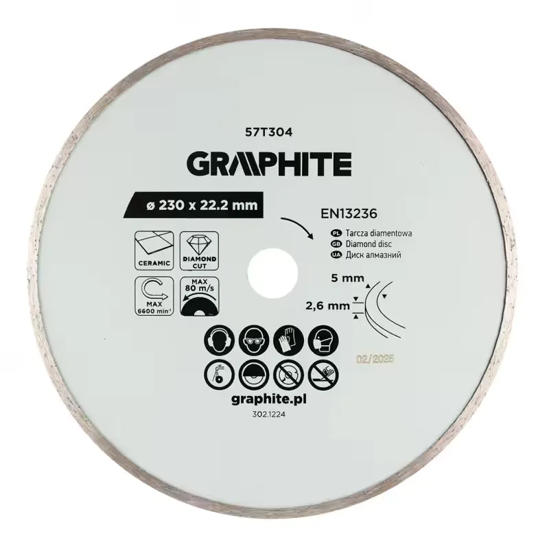 DISC TAIERE DIAMANTAT 230X22.2MM WET (57T304)