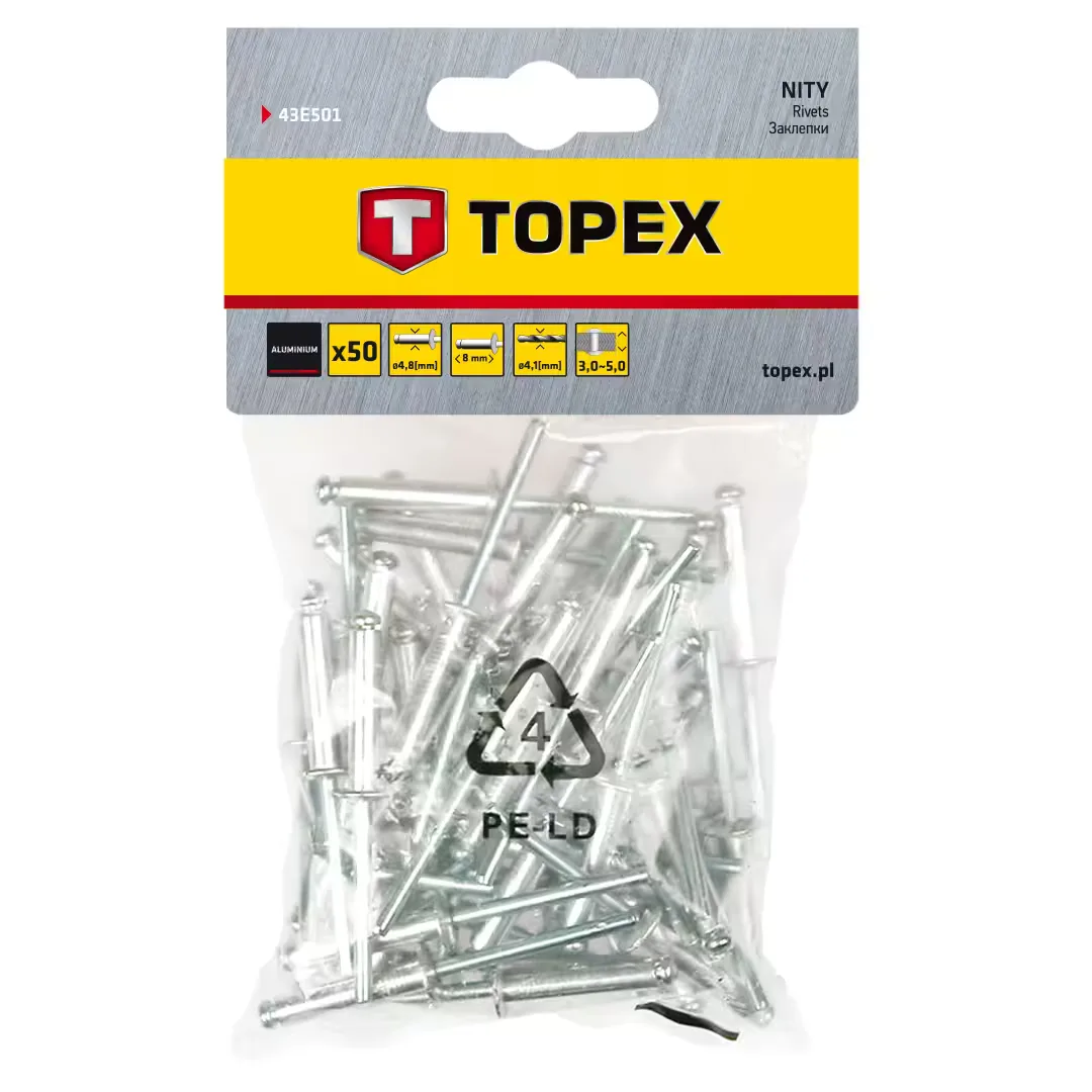 NITURI AL 4.8MM x 8.0MM, 50BUC-SET (43E501)