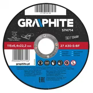 DISC TAIERE PENTRU METAL 115x1.0x22.2MM (57H705)