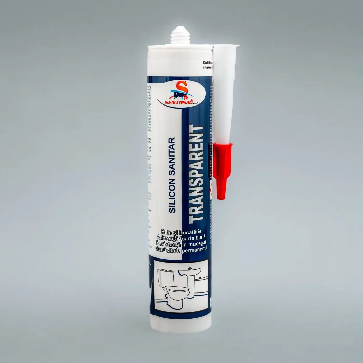 SILICON SANITAR TRANSPARENT SENTOSA 280ML